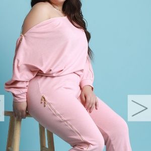 Blush Zipped Jumpsuit